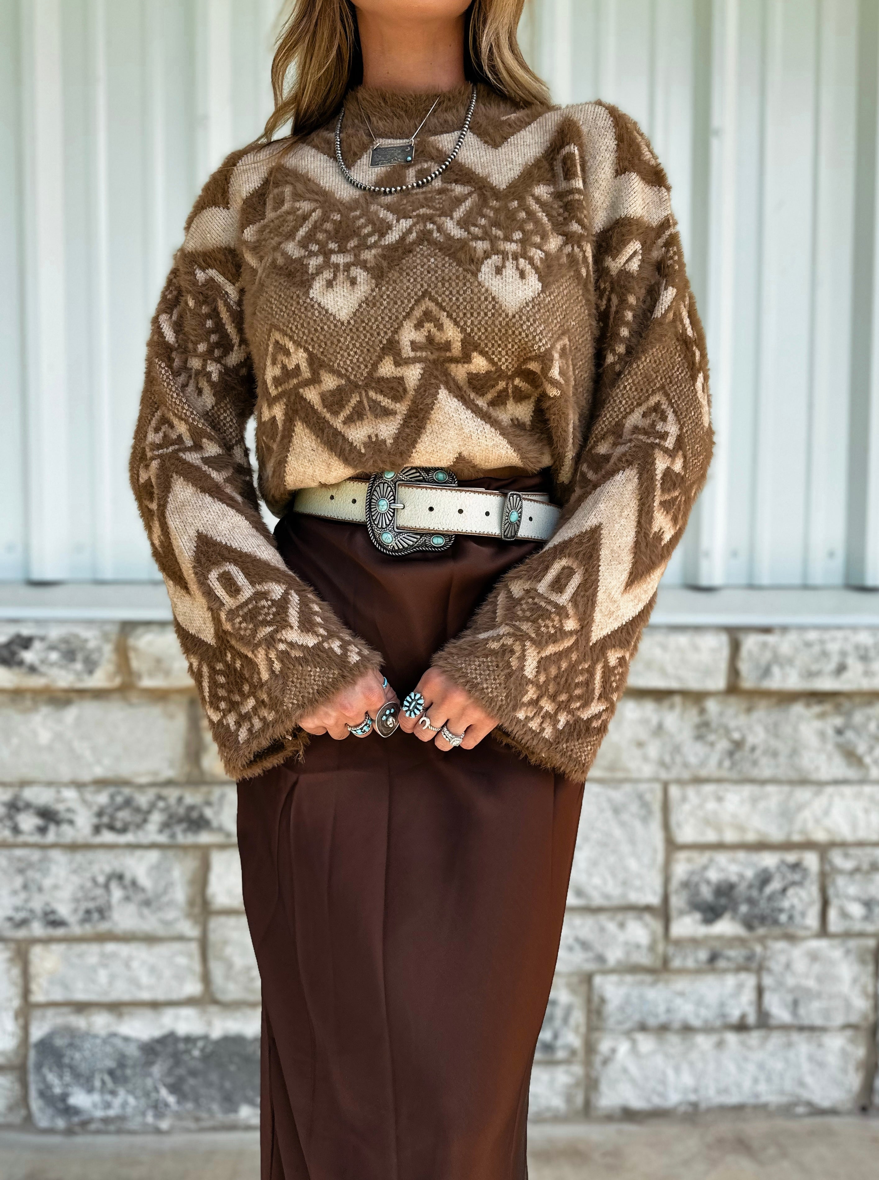 Western Aztec Sweater