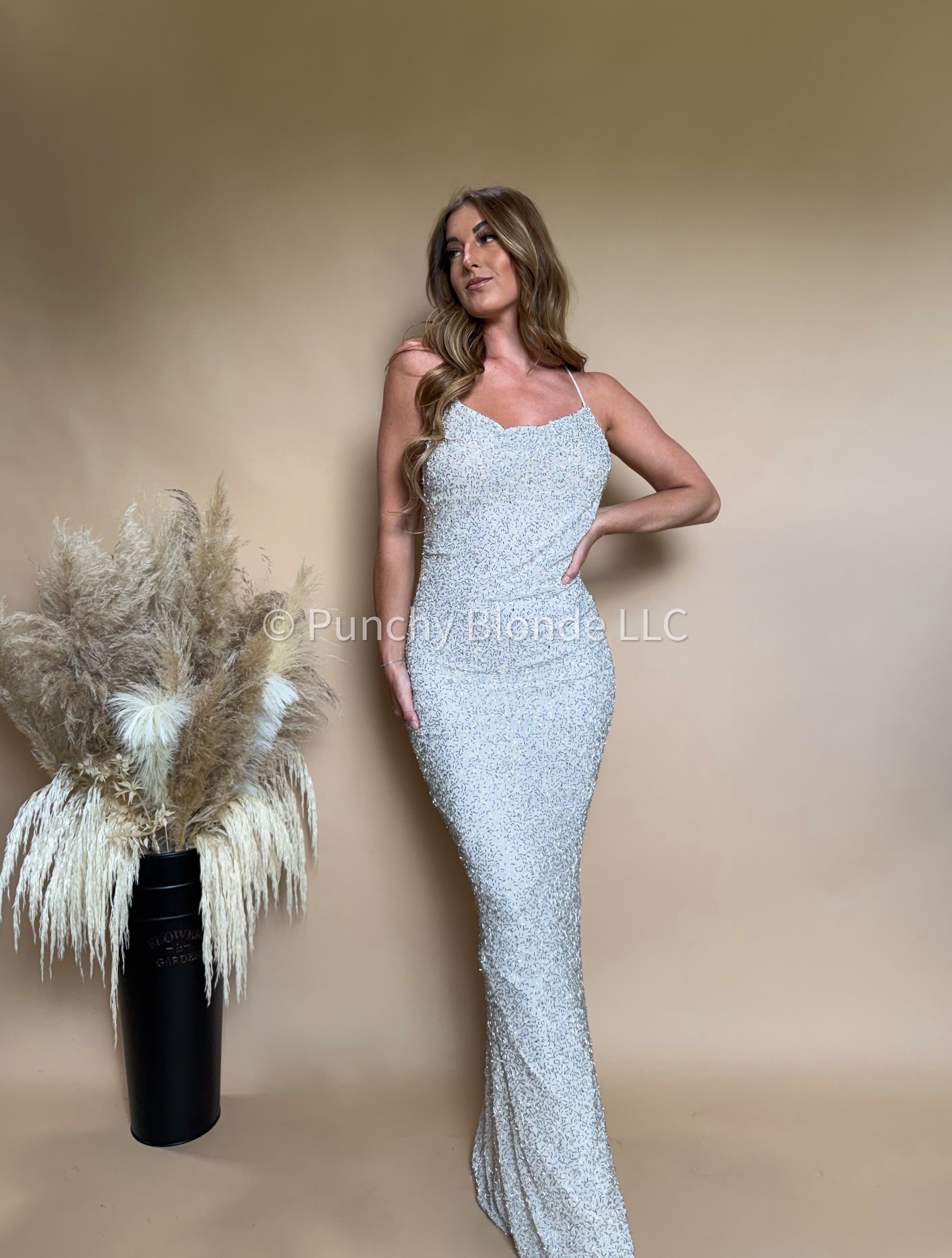 Sequin Bride Maxi Dress