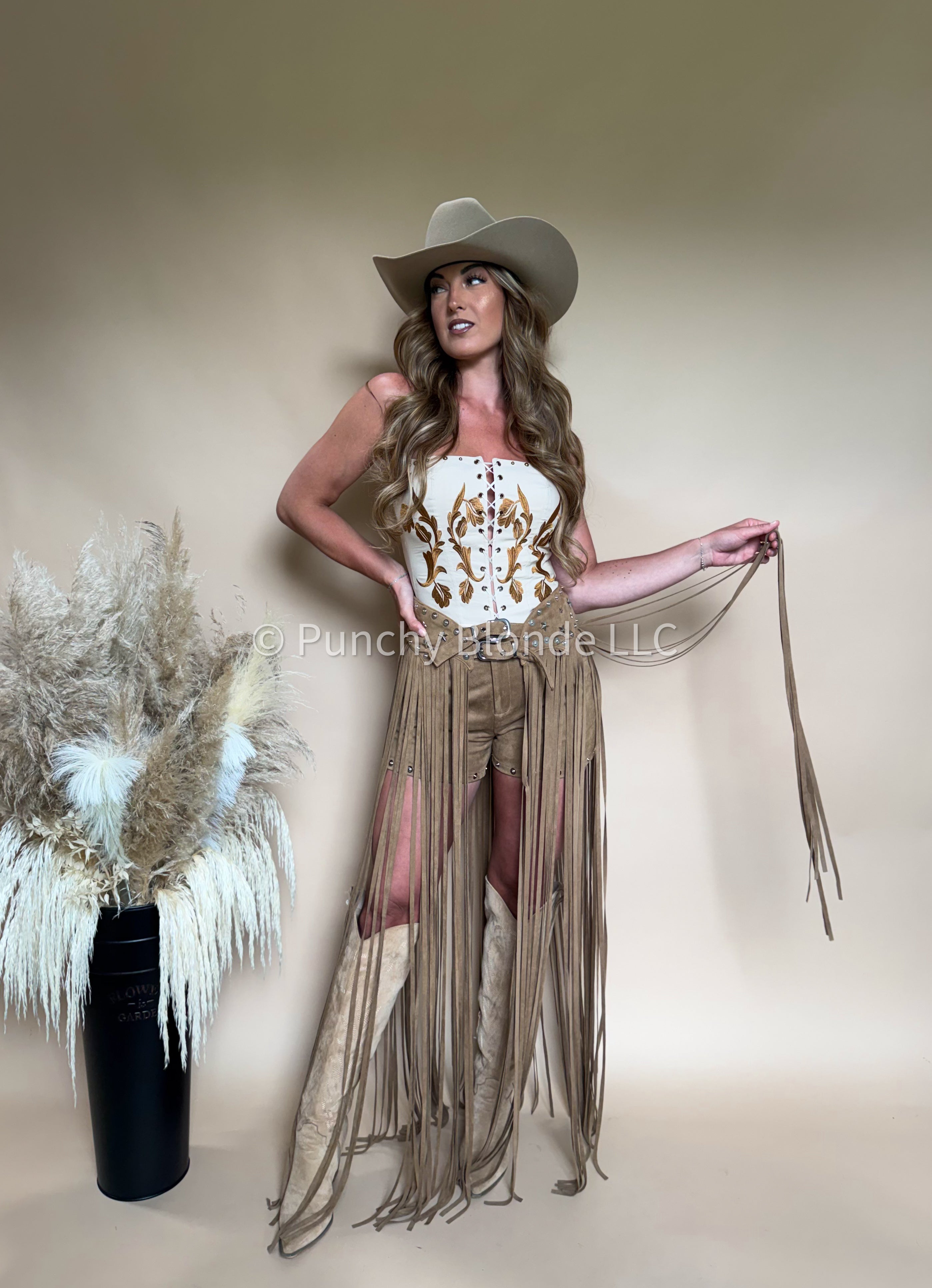 Honky Tonk Two Piece Set - Shorts & Belt Only