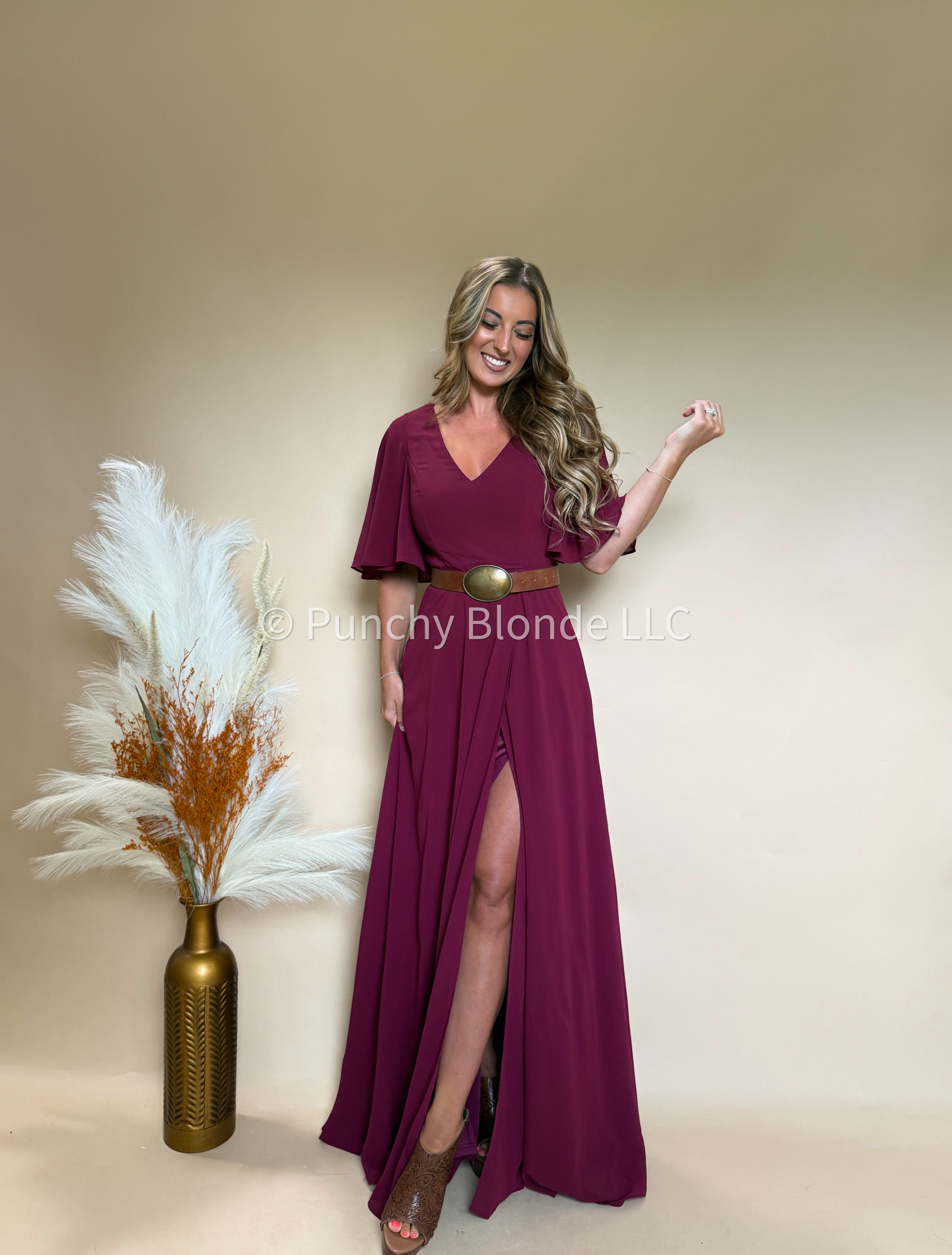 Strawberry Wine Maxi Dress