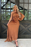 Bronze Elegance Maxi Dress