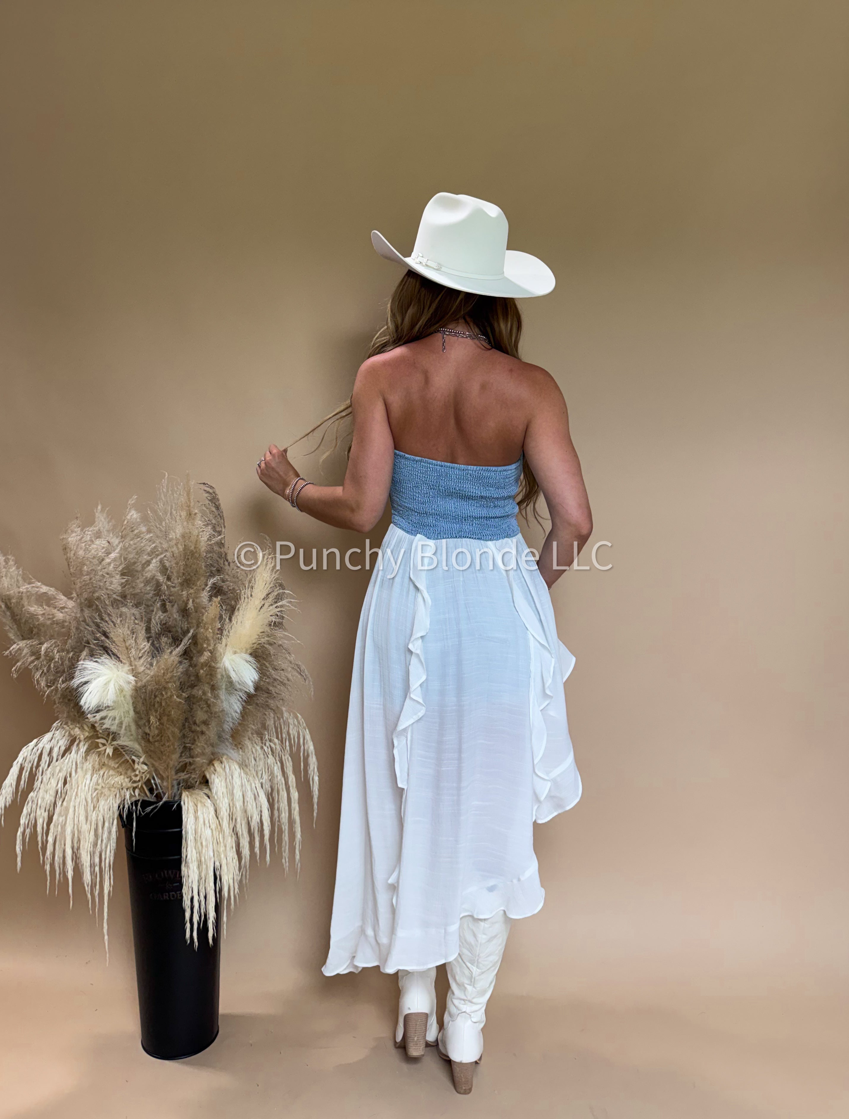 Denim Darlin Maxi Top