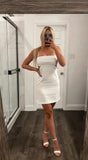 Final Sale Large White Liar Mini Dress