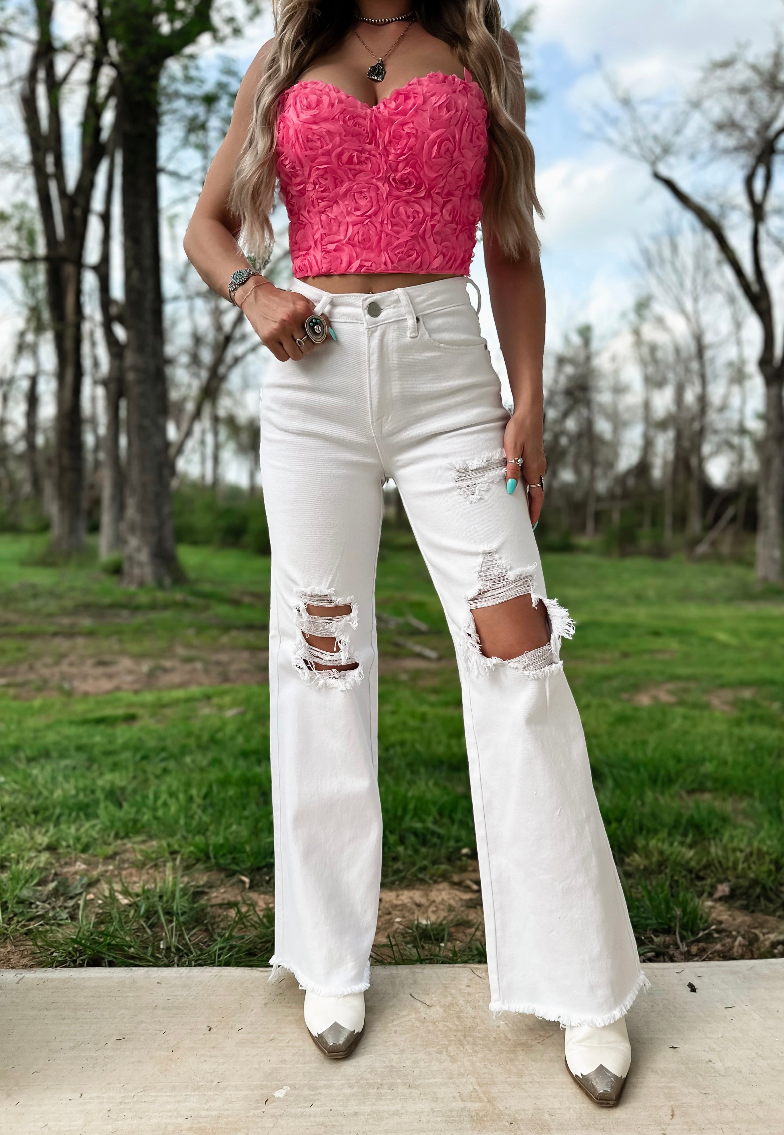 Round Up Punchy Wide Leg Jeans
