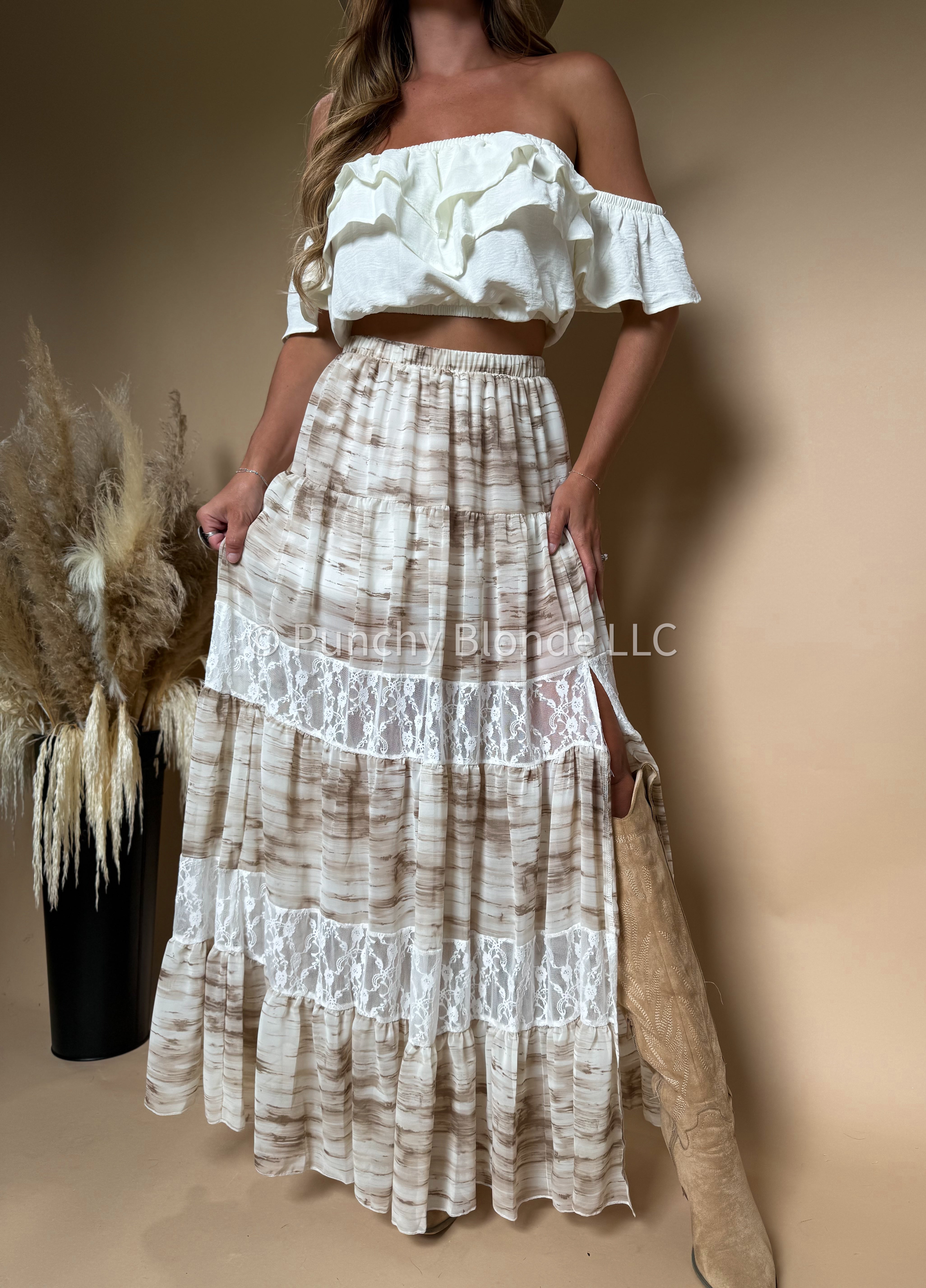 Bourbon Lace Maxi Skirt