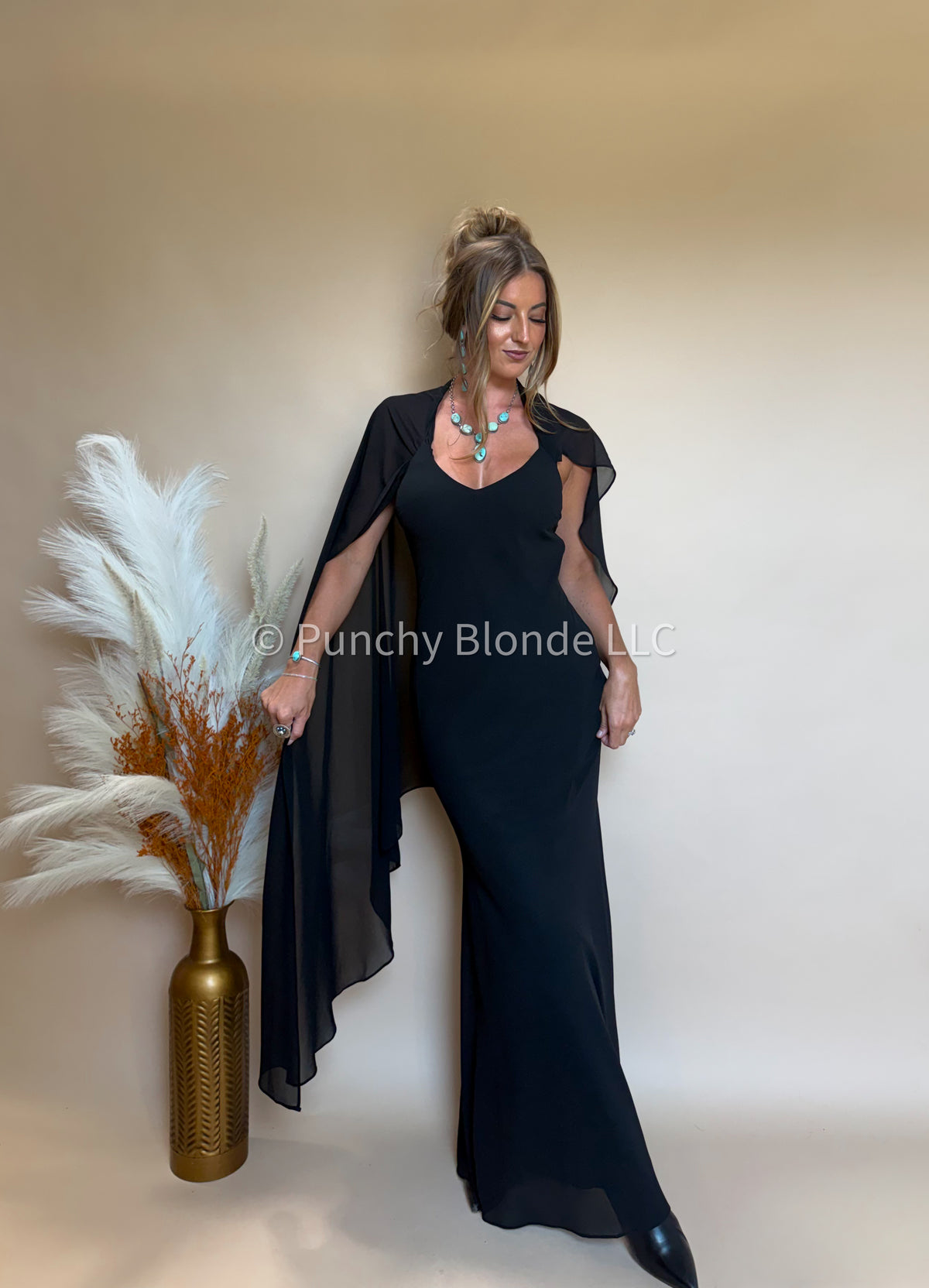 Blackbird Cape Dress