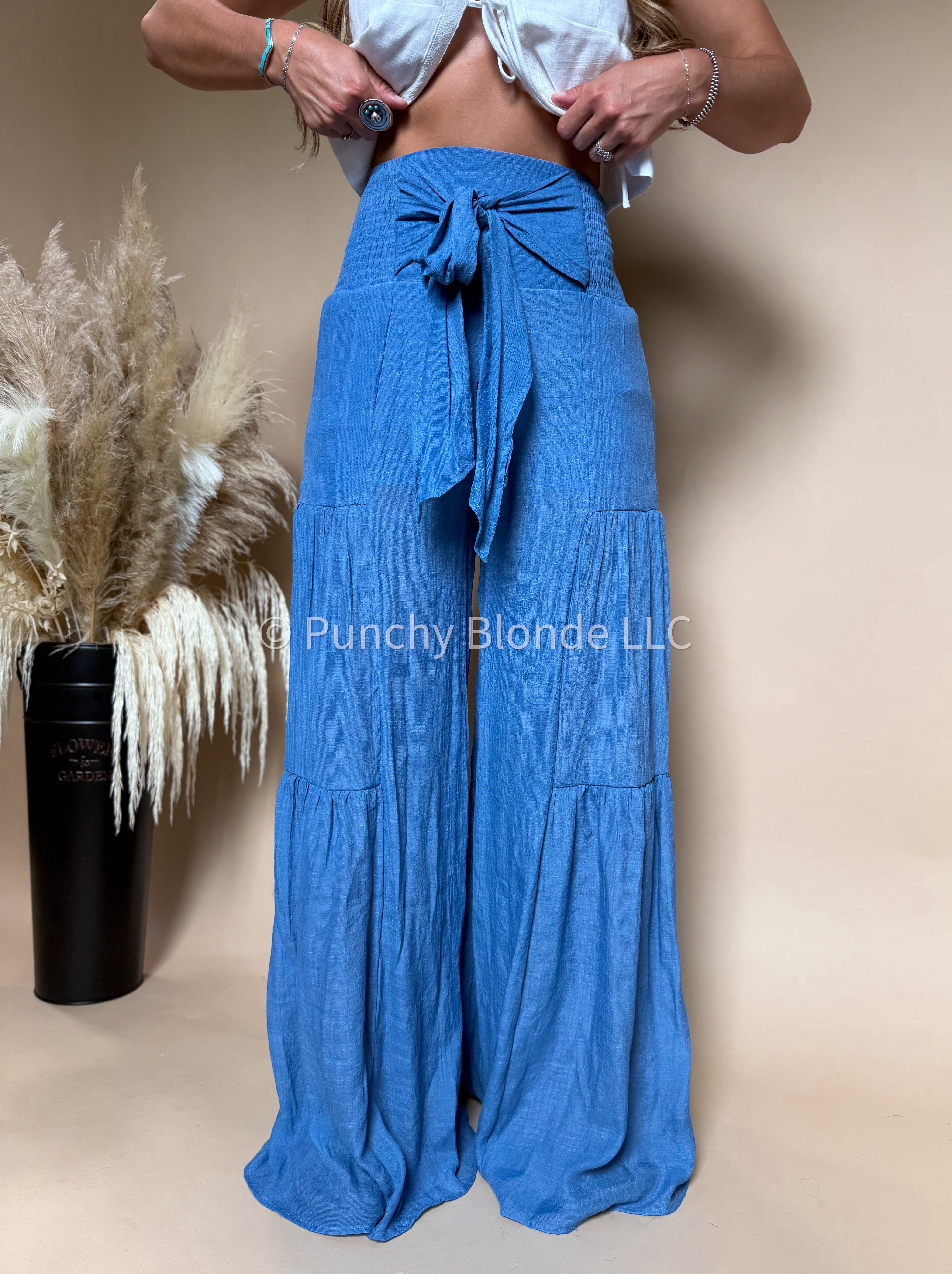 Catch Me Blue Palazzo Pants