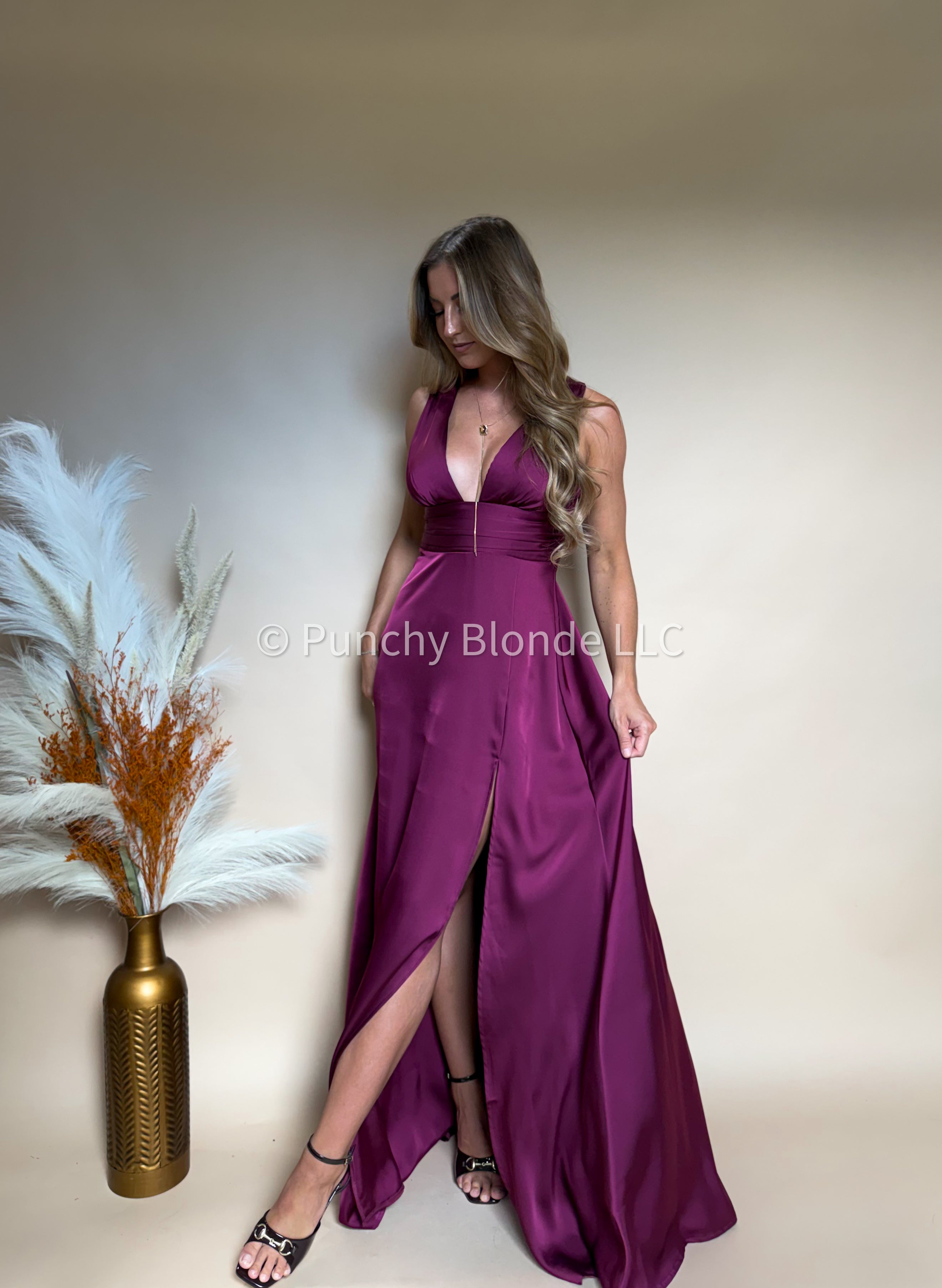 Merlot Nights Maxi Dress