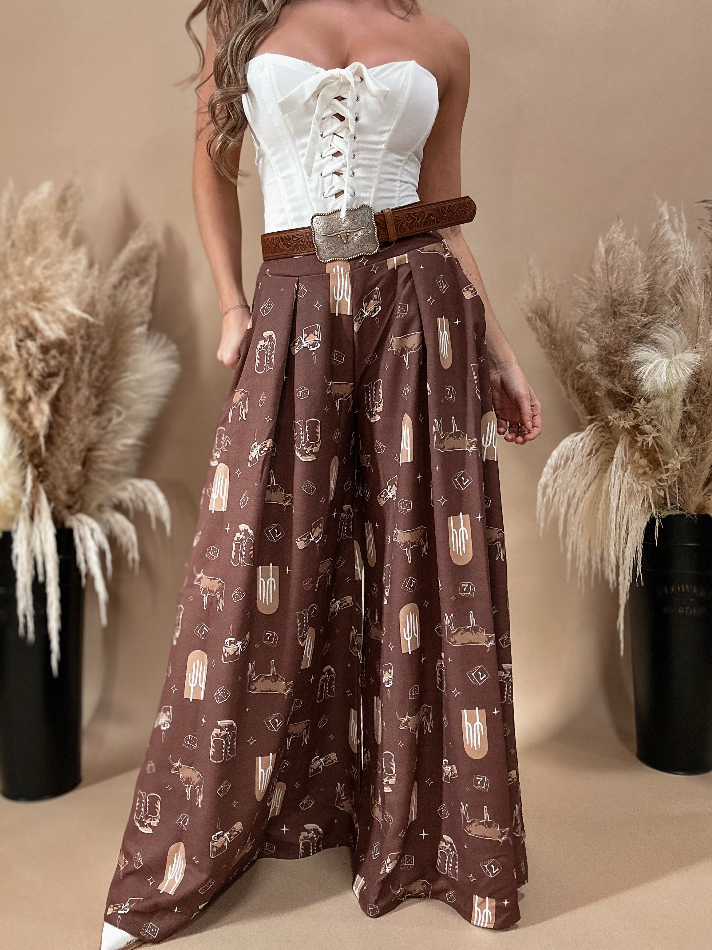 Cowpoke Wide Leg Pants