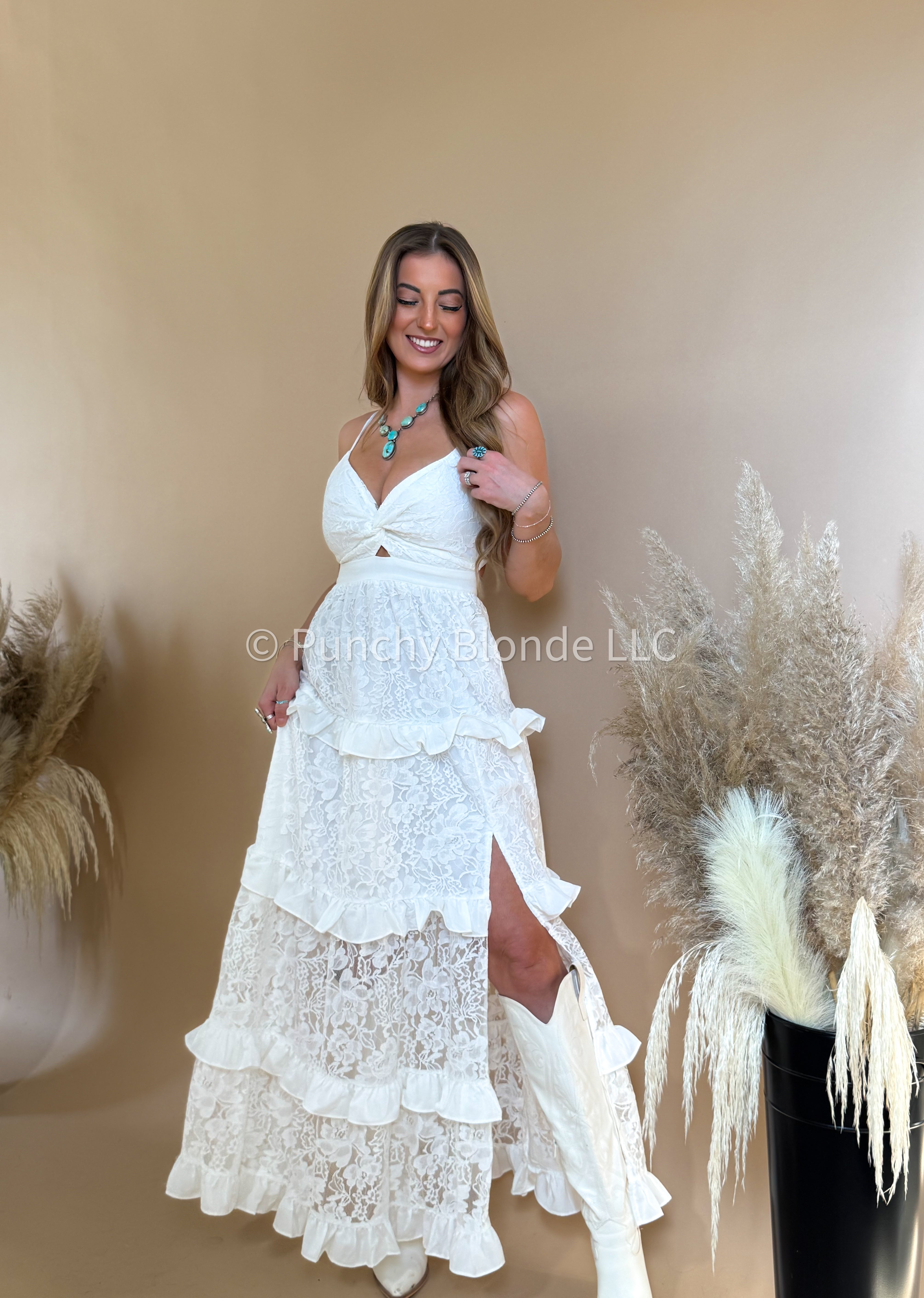 Bridal Bliss Lace Maxi Dress