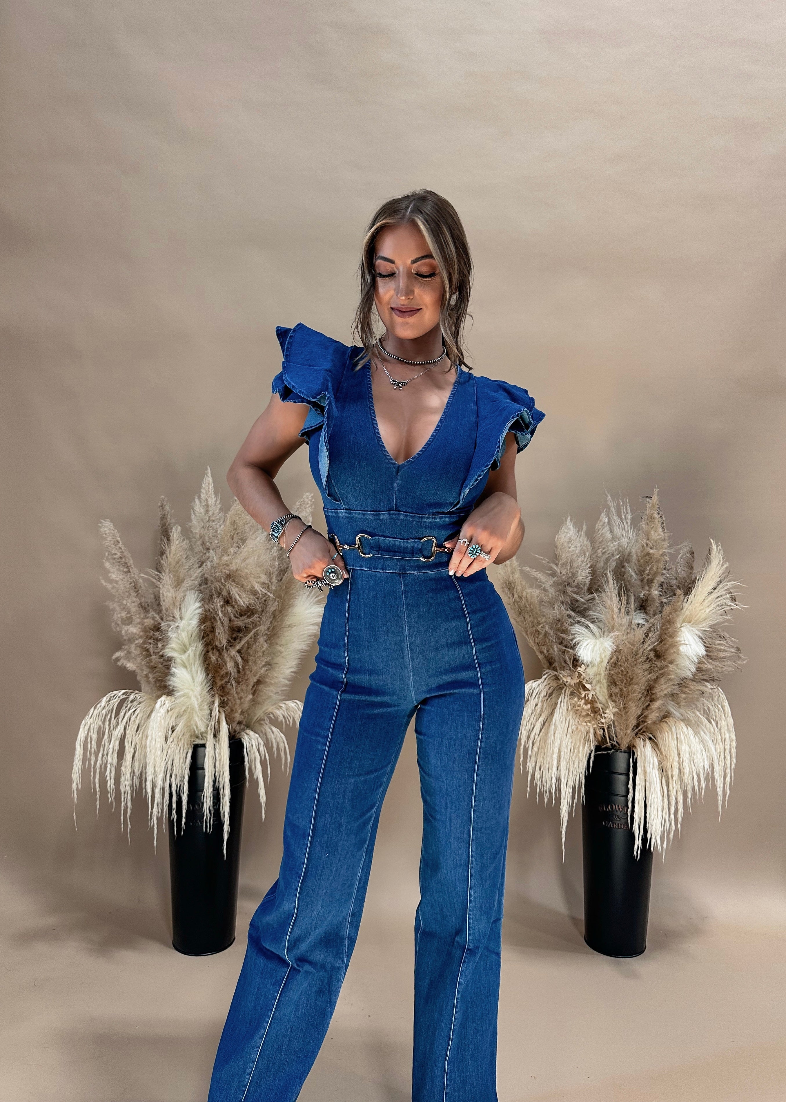 Gone Country Denim Jumpsuit