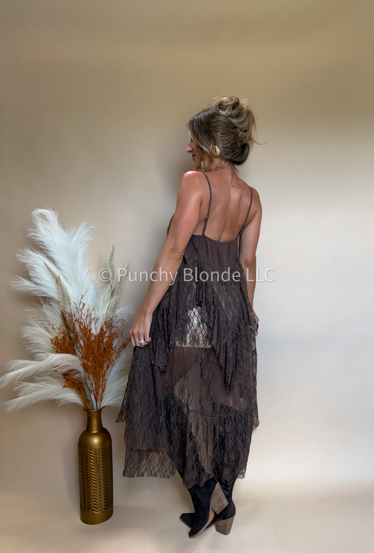 Truffle Lace Maxi Top