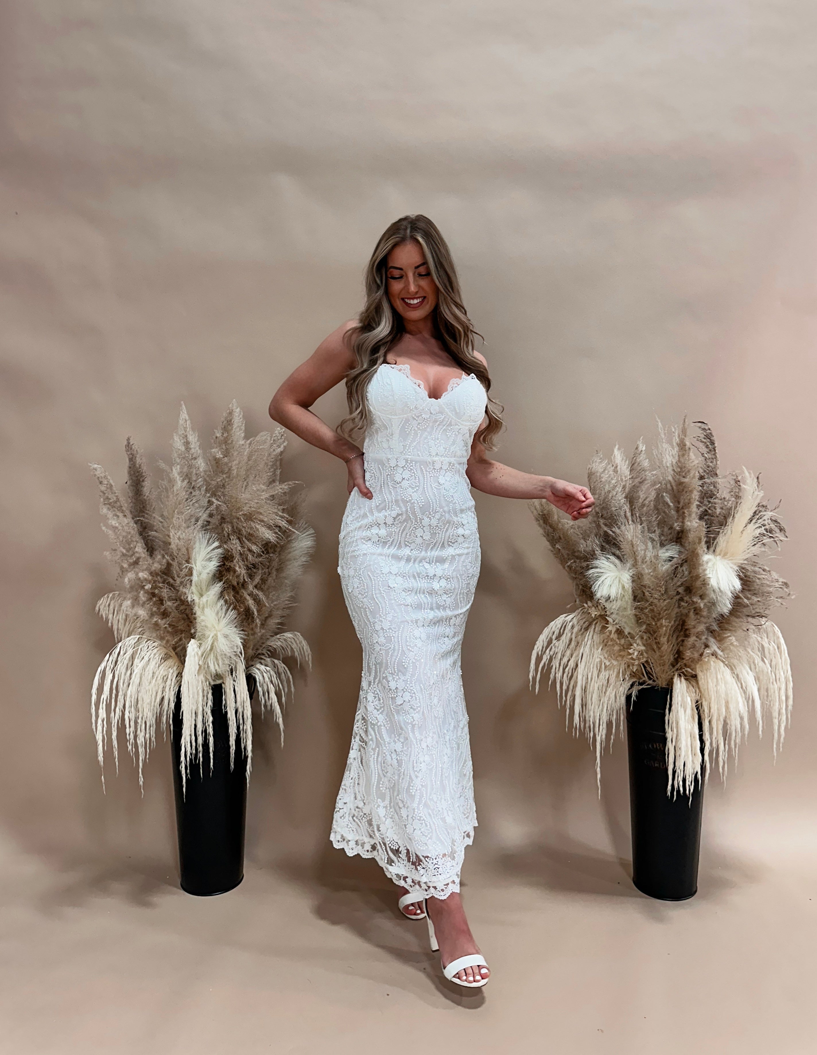 Sale Love Me In Lace Maxi Dress