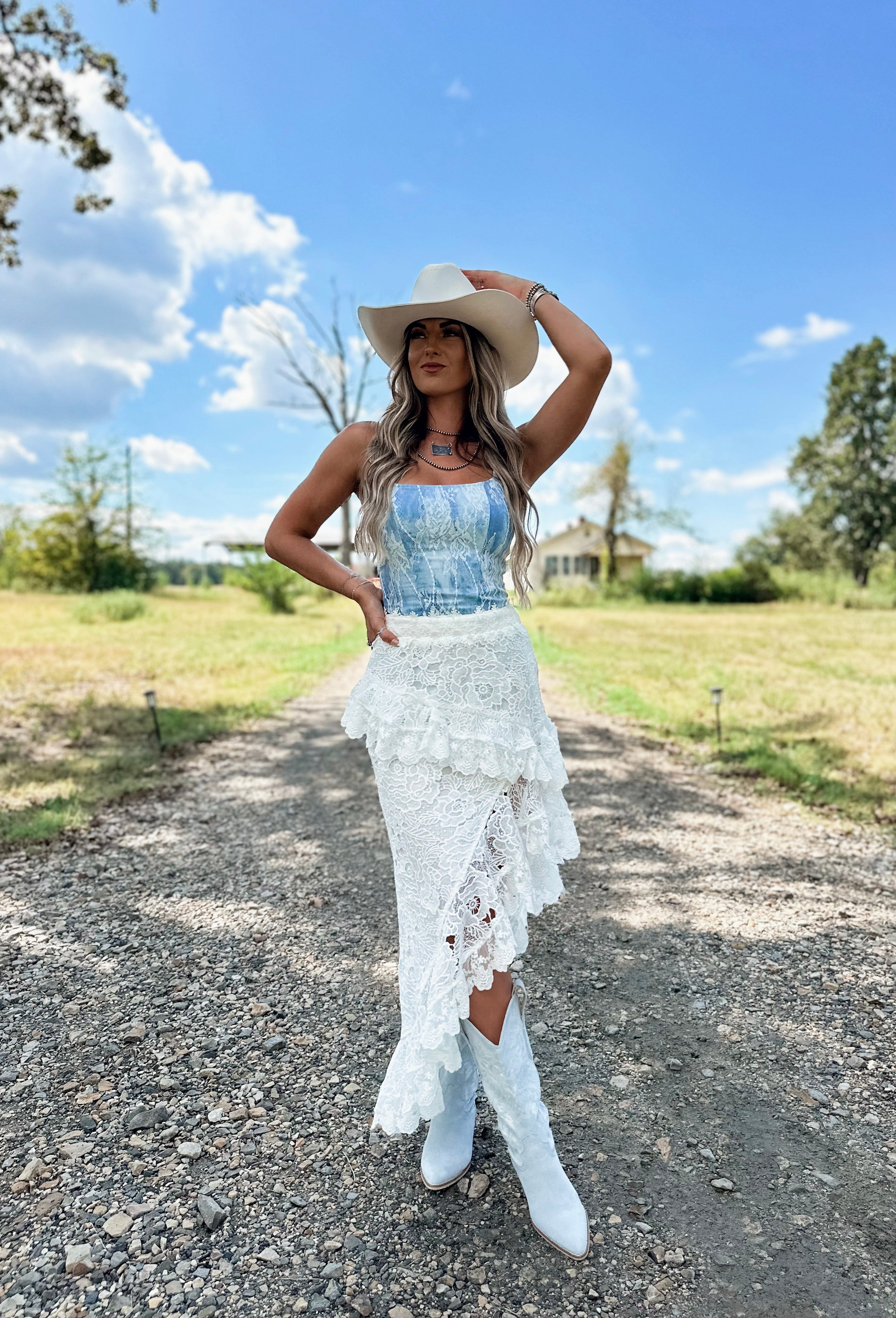 Laced In Blue Corset Top