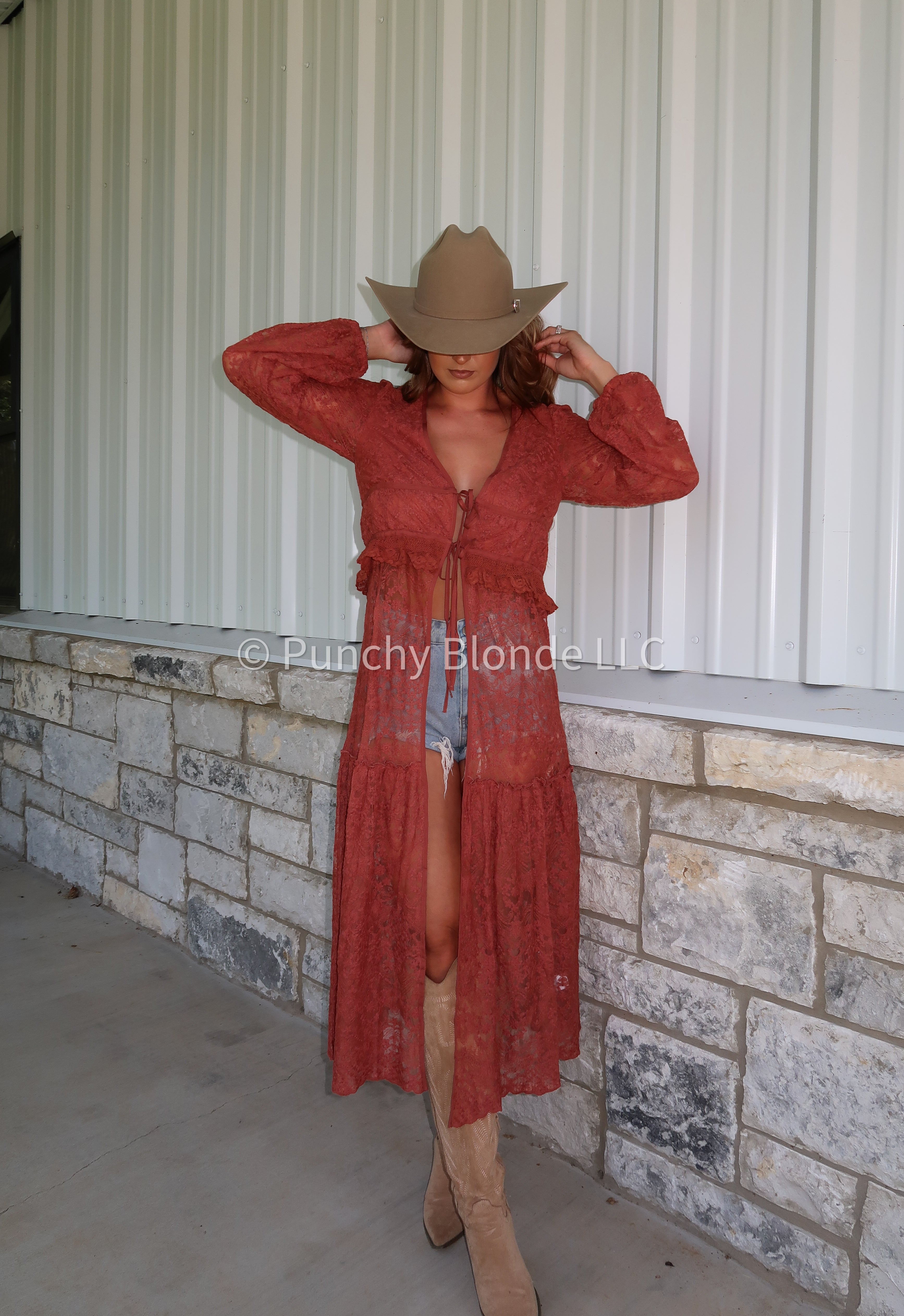 Terracotta Lace & Loom Duster