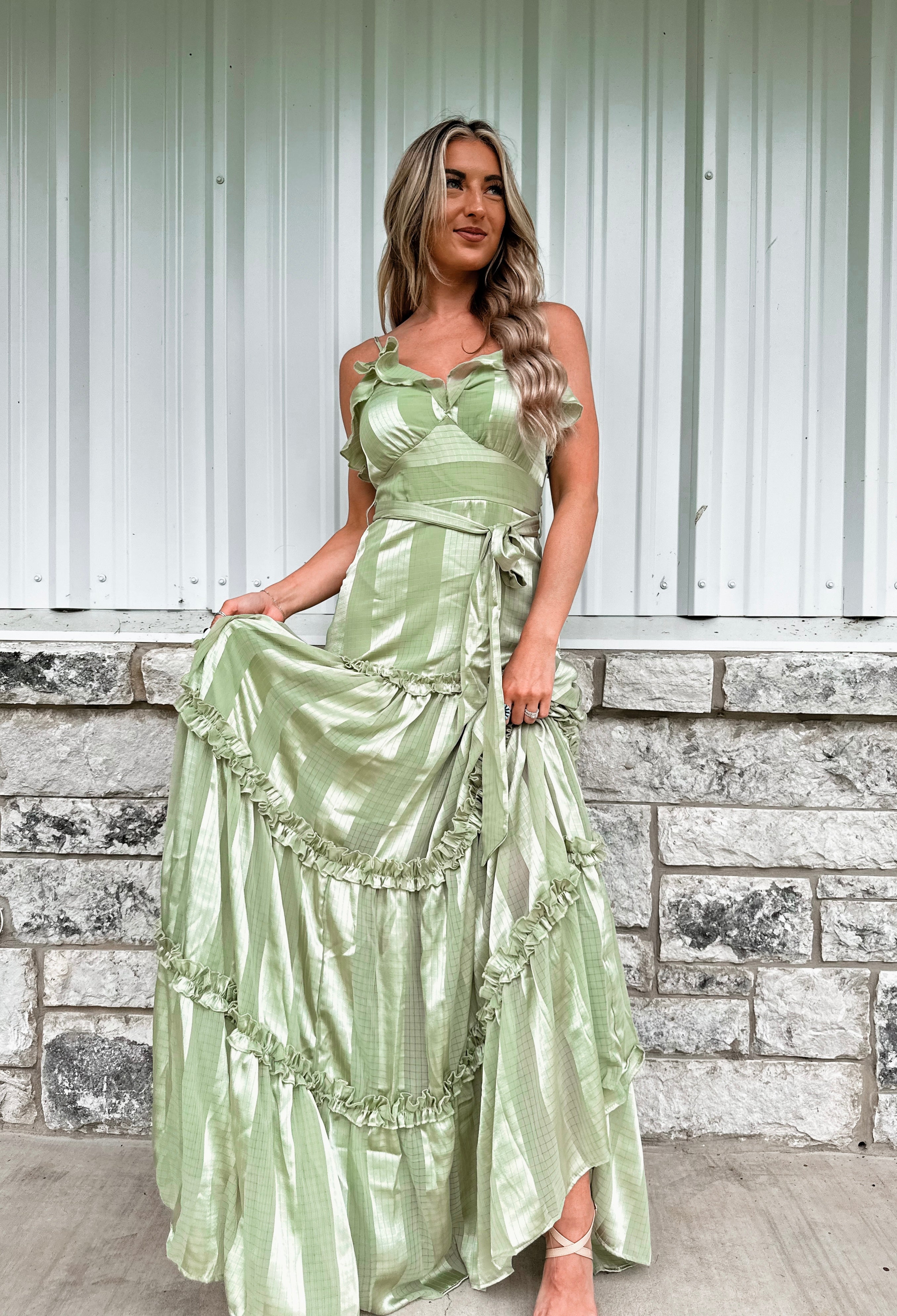 Sage Garden Maxi Dress