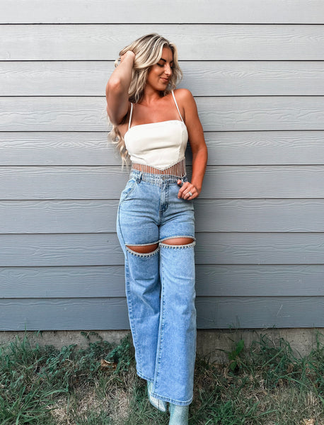 Denim Daze Rhinestone Jeans