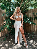 Sexy In White Two Piece Set