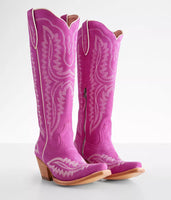 Casanova Haute Pink Suede Western Boots