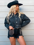 The Cowboy Way Black Fringe Jacket