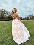 Let’s Elope Nude Lace Dress