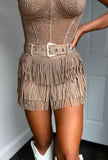 Whiskey Bent Fringe Skort